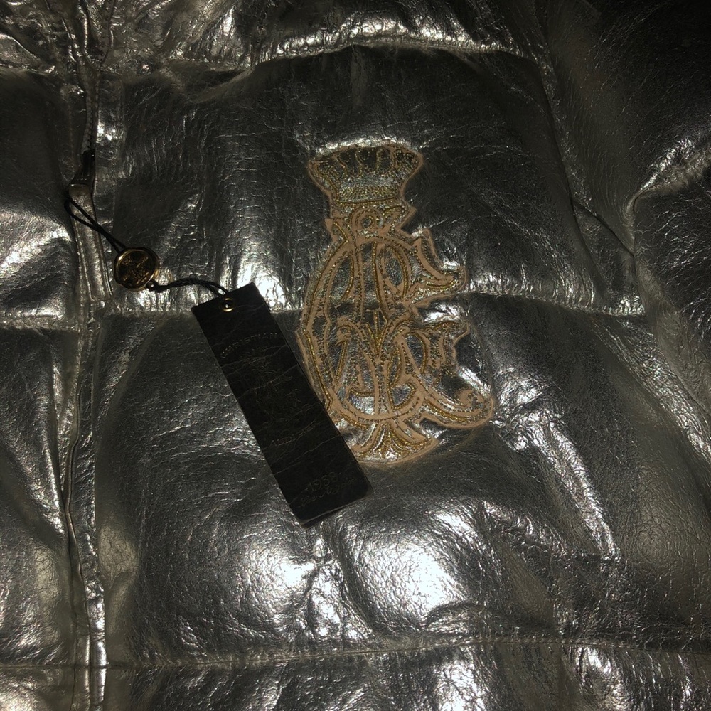 Christian Audigier puff jacket silver